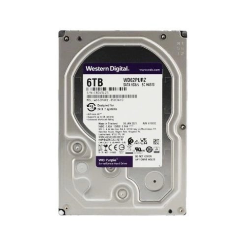 Merevlemez Western Digital PURPLE 3.5'' HDD 6TB 5640RPM SATA 6Gb/s 128MB | WD62PURZ