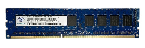 RAM memória 1x 4GB Nanya ECC UNBUFFERED DDR3 2Rx8 1333MHz PC3-10600 UDIMM | NT4GC72B8PB0NF-CG