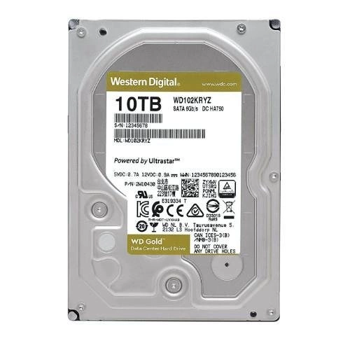 Merevlemez Western Digital GOLD 3.5'' HDD 10TB 7200RPM SATA 6Gb/s 512MB | WD103KRYZ