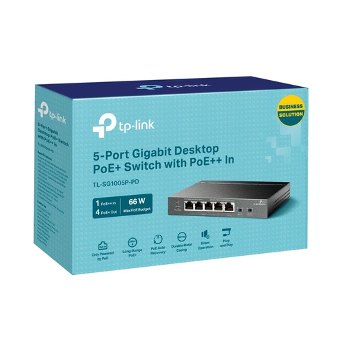 Kapcsoló TP-LINK TL-SG1005P 5x 1Gb 65 W PoE+