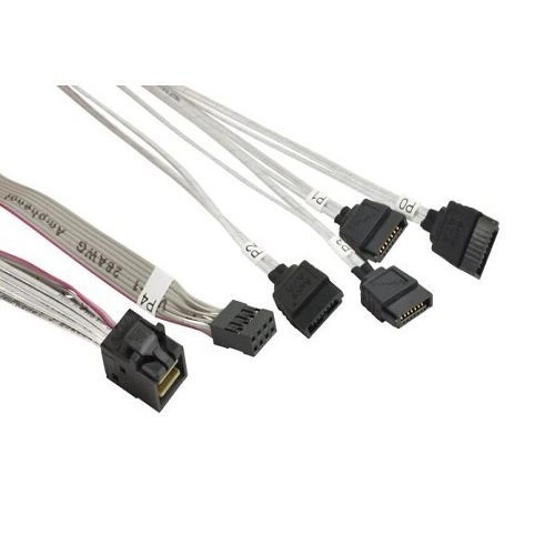 Supermicro kábel Cross-Over  Mini SAS HD to 4 SATA, ​​0.7m | CBL-SAST-0591