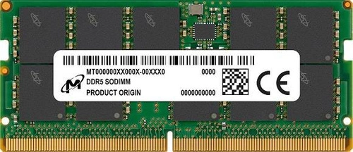 RAM memória 1x 16 GB Micron SO-DIMM ECC DDR5 4800MHz PC5-38400 | MTC10C1084S1TC48BA1R