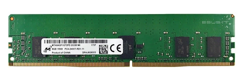 RAM memória 1x 8GB Micron ECC REGISTERED DDR4 1Rx8 2400MHz PC4-19200 RDIMM | MTA9ASF1G72PZ-2G3