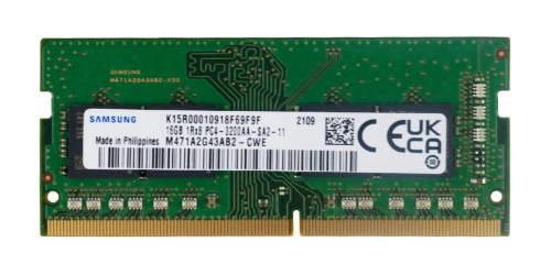 RAM memória 1x 16GB Samsung SO-DIMM DDR4 3200MHz PC4-25600 | M471A2G43AB2-CWE
