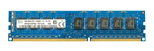 RAM memória 1x 4GB Hynix ECC UNBUFFERED DDR3  1600MHz PC3-12800 UDIMM | HMT351U7EFR8C-PB