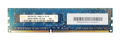 RAM memória 1x 4GB Hynix ECC UNBUFFERED DDR3 2Rx8 1333MHz PC3-10600 UDIMM | HMT351U7BFR8C-H9