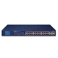 Kapcsoló Planet FGSW-2622VHP 24x 100Mb 2x RJ-45/SFP 300 W PoE+