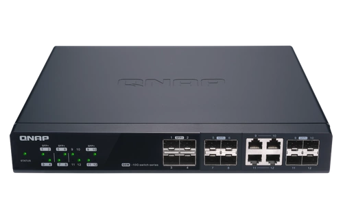 Kapcsoló QNAP QSW-M1204-4C 1x 1Gb 8x SFP+ 4x RJ-45/SFP+