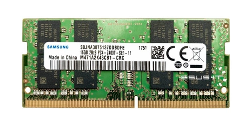 RAM memória 1x 16GB Samsung SO-DIMM DDR4 2400MHz PC4-19200 | M471A2K43CB1-CRC