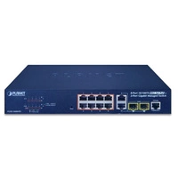 Kapcsoló Planet FGSD-1008HPS 8x 100Mb 2x RJ-45/SFP 120 W PoE+