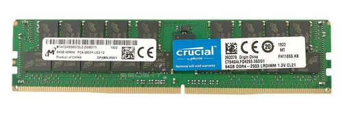 RAM memória 1x 64GB Crucial ECC LOAD REDUCED DDR4 4Rx4 2933MHz PC4-23400 LRDIMM | CT64G4LFQ4293