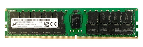 RAM memória 1x 64GB Micron ECC REGISTERED DDR4 2Rx4 2933MHz PC4-23400 RDIMM | MTA36ASF8G72PZ-2G9