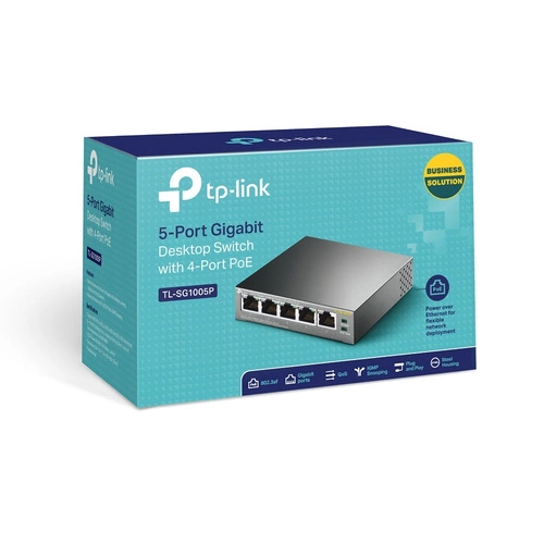 Kapcsoló TP-LINK TL-SG1005P 5x 1Gb 65 W PoE+