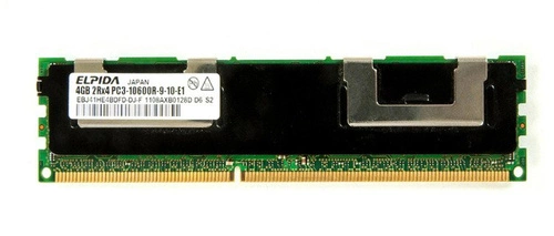 RAM memória 1x 4GB ELPIDA ECC REGISTERED DDR3  1333MHz PC3-10600 RDIMM | EBJ41HE4BDFD-DJ-F