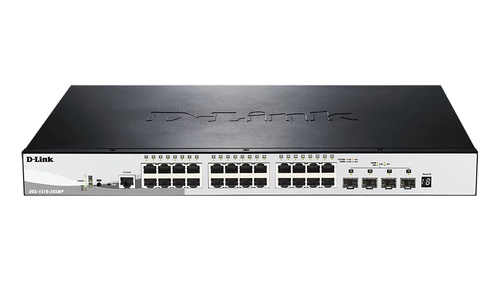 Kapcsoló D-Link DGS-1510-28XMP 24x 1Gb 4x SFP+ 370 W PoE+