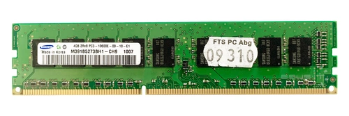 RAM memória 1x 4GB Samsung ECC UNBUFFERED DDR3 2Rx8 1333MHz PC3-10600 UDIMM | M391B5273BH1-CH9