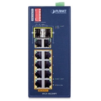 Kapcsoló Planet IFGS-1022HPT 8x 100Mb 2x RJ-45/SFP 240 W PoE+