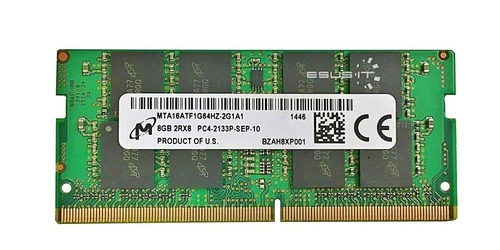 RAM memória 1x 8GB Micron SO-DIMM DDR4 2133MHz PC4-17000 | MTA16ATF1G64HZ-2G1B1