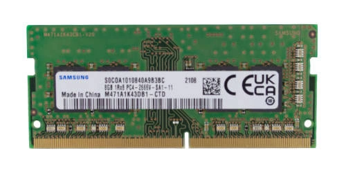 RAM memória 1x 8GB Samsung SO-DIMM DDR4 2666MHZ PC4-21300 | M471A1K43DB1-CTD