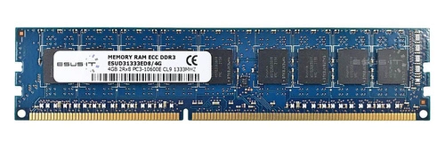 RAM memória 1x 4GB ESUS IT ECC UNBUFFERED DDR3 2Rx8 1333MHz PC3-10600 UDIMM | ESUD31333ED8/4G