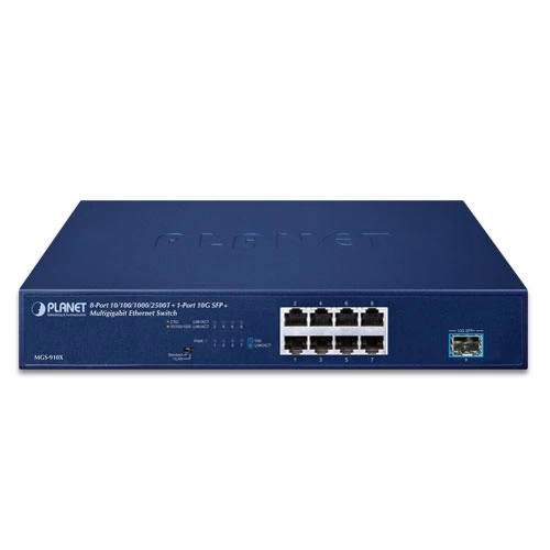 Kapcsoló Planet MGS-910X 8x 2.5Gb 1x SFP+