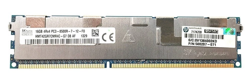 RAM memória 1x 16GB Hynix ECC REGISTERED DDR3  1066MHz PC3-8500 RDIMM | HMT42GR7CMR4C-G7