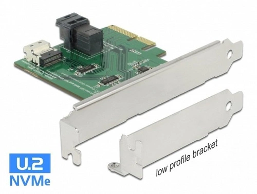 Delock Kártya PCI Express x4 U.2 NVMe do 1x SFF-8654 4i + 1x SFF-8643 | 89923
