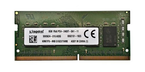 RAM memória 1x 8GB Kingston SO-DIMM DDR4 2400MHz PC4-19200 | KMKYF9-MIB