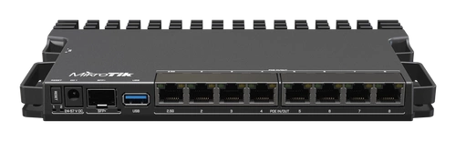 Routerek Mikrotik RB5009UPr+S+IN 7x RJ-45 10/100/1000 Mb/s  1x RJ-45 100/1000/2500 Mb/s  1x SFP+