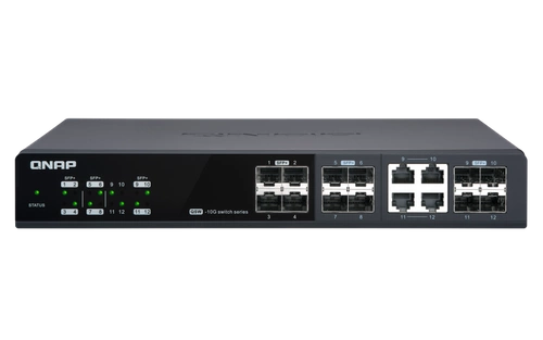 Kapcsoló QNAP QSW-M1204-4C 1x 1Gb 8x SFP+ 4x RJ-45/SFP+