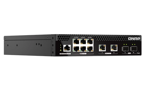 Kapcsoló QNAP QSW-M2106PR-2S2T 6x 2.5Gb | 2x 10Gb 2x SFP+ 310 W PoE+/PoE++