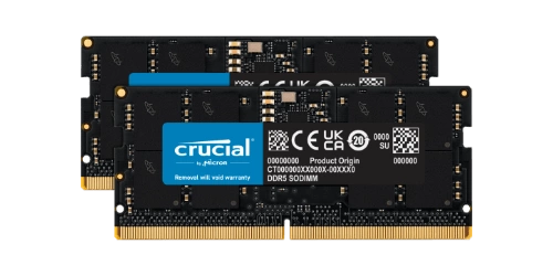 RAM memória 32GB kit (2x 16GB) Crucial SO-DIMM DDR5 4800MHz PC5-38400 | CT2K16G48C40S5