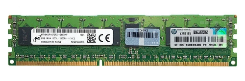 RAM memória 1x 8GB Micron ECC REGISTERED DDR3  1600MHz PC3-12800 RDIMM | MT18KSF1G72PZ-1G6