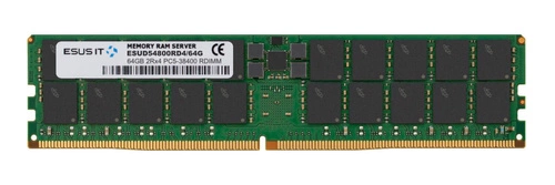 RAM memória 1x 64 GB ESUS IT ECC REGISTERED DDR5 2Rx4 4800MHz PC5-38400 RDIMM | ESUD54800RD4/64G