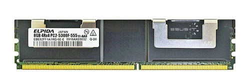 RAM memória 1x 8GB ELPIDA ECC FULLY BUFFERED DDR2 667MHz PC2-5300 FBDIMM | EBE82FF4A1RQ-6E-E