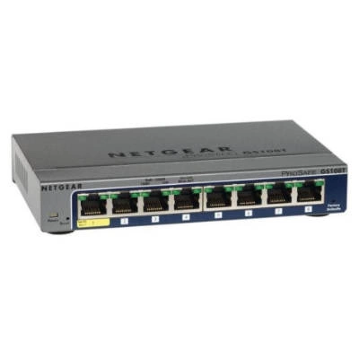 Kapcsoló Netgear GS108T-200GES | 128 kB | 16 Gb/s | 8x Ethernet Port