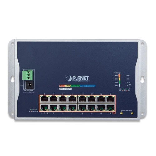 Kapcsoló Planet WGS-4215-16P2S 16x 1Gb 2x SFP 240 W PoE+