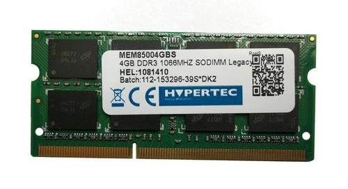 RAM memória 1x 4GB HYPERTEC SO-DIMM DDR3 1066MHz PC3-8500 | MEM85004GBS