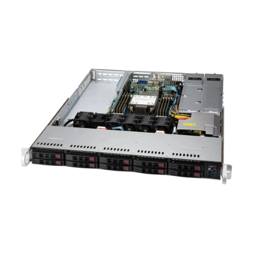 Szerver Platform Supermicro 1U 110P-WTR SYS-110P-WTR Intel x 1 DDR4 x 8 10 x 2.5" SATA/SAS/NVME PSU 1+1