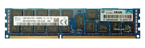 RAM memória 1x 16GB Hynix ECC REGISTERED DDR3 2Rx4 1600MHz PC3-12800 RDIMM | HMT42GR7AFR4C-PB