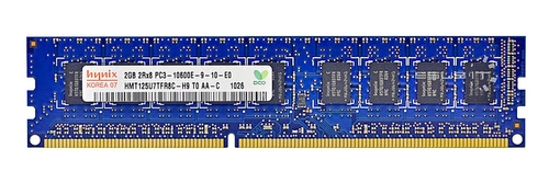 RAM memória 1x 2GB Hynix ECC UNBUFFERED DDR3 1333MHz PC3-10600 UDIMM | HMT125U7TFR8C-H9