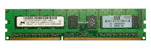 RAM memória 1x 2GB Micron ECC UNBUFFERED DDR3 2Rx8 1333MHz PC3-10600 UDIMM | MT18JSF25672AY-1G4