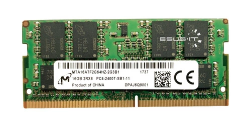 RAM memória 1x 16GB Micron SO-DIMM DDR4 2400MHz PC4-19200 | MTA16ATF2G64HZ-2G3