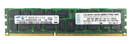RAM memória 1x 8GB Samsung ECC REGISTERED DDR3  1066MHz PC3-8500 RDIMM | M393B1K73CH0-CF8