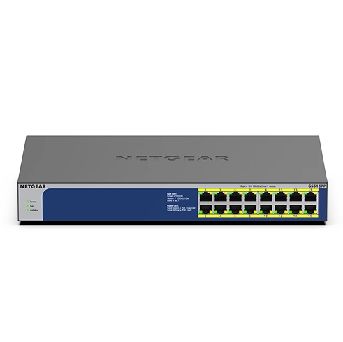 Kapcsoló Netgear GS516PP-100EUS 16x 1Gb 260 W PoE+