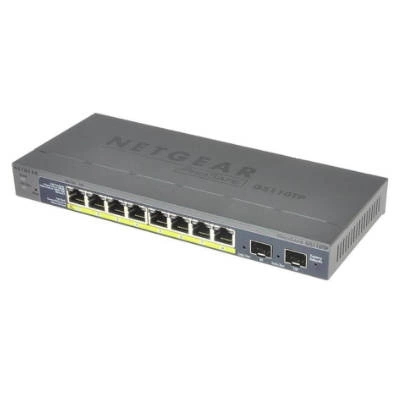 Kapcsoló Netgear GS110TP-200EUS | 512 kB | 20 Gb/s | 8x Ethernet Port