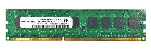 RAM memória 1x 4GB ESUS IT ECC UNBUFFERED DDR3 2Rx8 1600MHz PC3-12800 UDIMM | ESUD31600ED8/4G