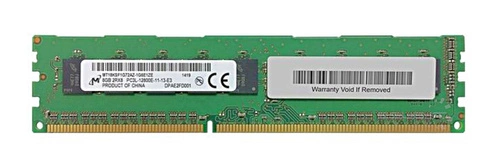 RAM memória 1x 8GB Micron ECC UNBUFFERED DDR3  1600MHz PC3-12800 UDIMM | MT18KSF1G72AZ-1G6