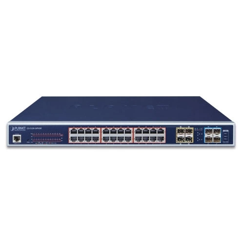Kapcsoló Planet GS-5220-24PL4XR 16x 1Gb 4x RJ-45/SFP+ 600 W PoE+