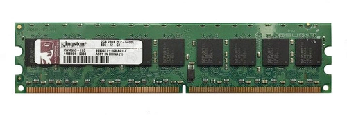 RAM memória 1x 2GB Kingston ECC UNBUFFERED DDR2  800MHz PC2-6400 UDIMM | KWM553-ELC
